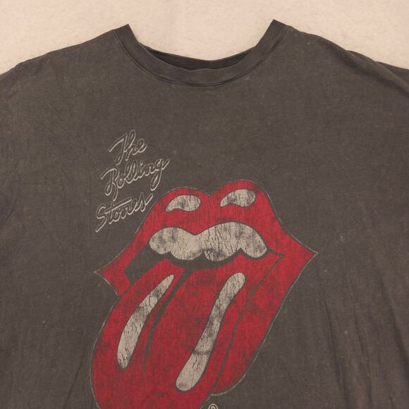 The Rolling Stones Band Crew Neck Short Sleeve T Shirt Mens Size Large L Gray - Picture 1 of 9